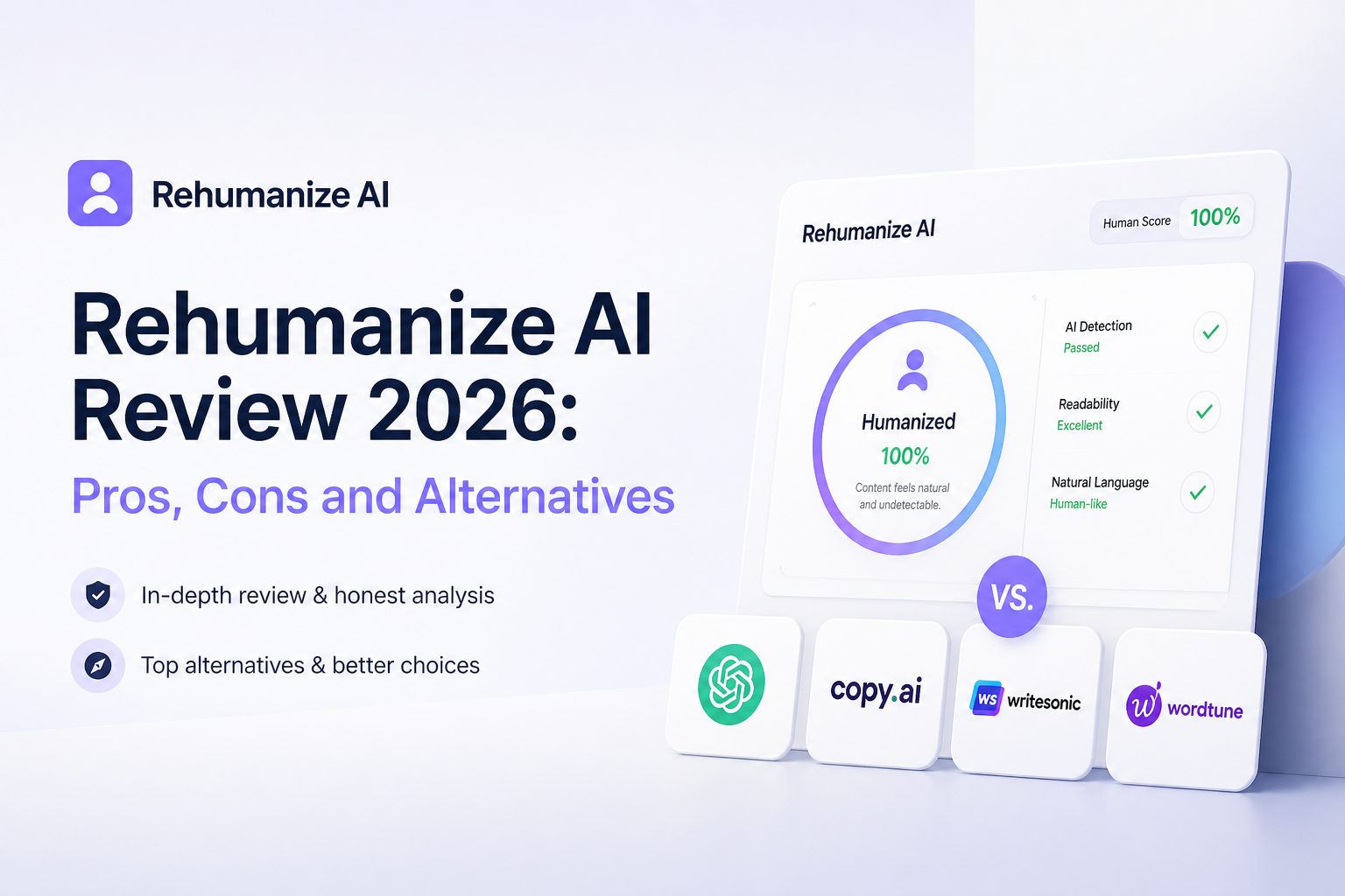 Rehumanize AI Review 2026: Pros, Cons and Alternatives