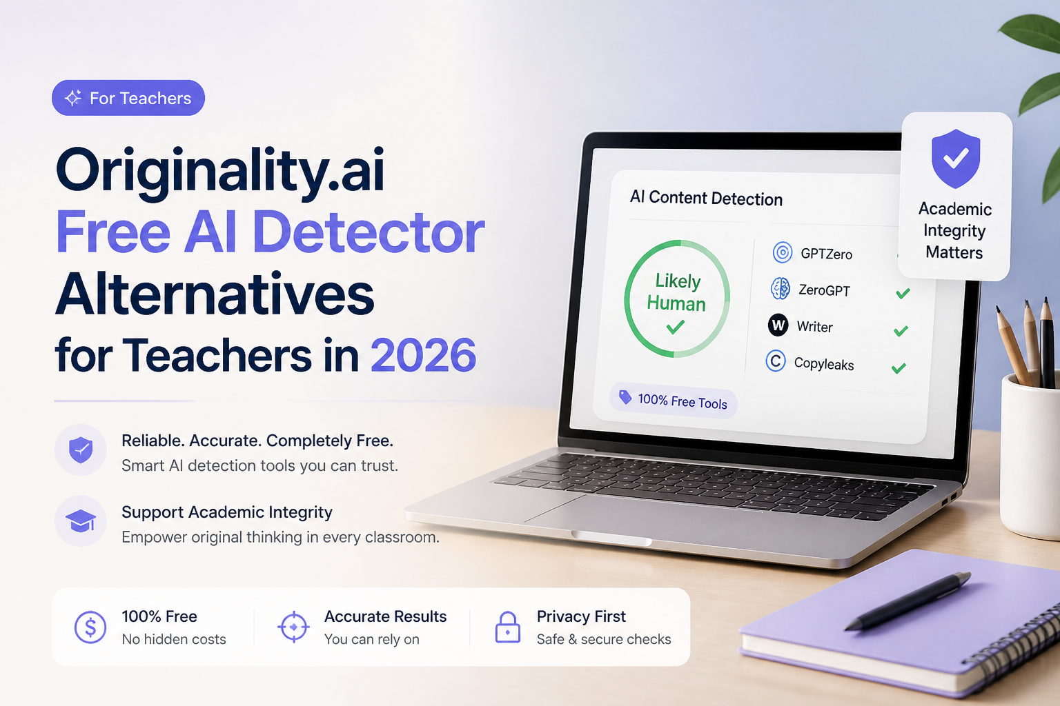 Originality.ai Free AI Detector Alternatives for Teachers in 2026